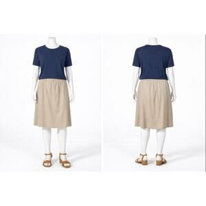 NWT A.N.A. Cognac Brown Ankle Strap Sandals 8.5M New Faux Leather Minimalist